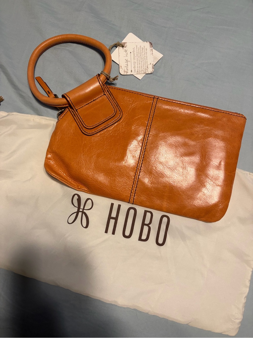 HOBO Leather Hobo Wristlet with Round Handle - Picture 6 of 9